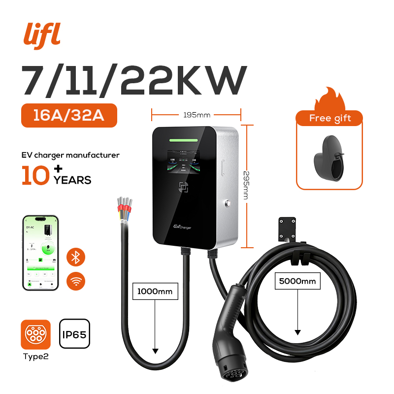 Ev Charger Type 2 22Kw 32A 3 Phase - Lifl 7KW 11KW 22KW Wallbox 3-Fase