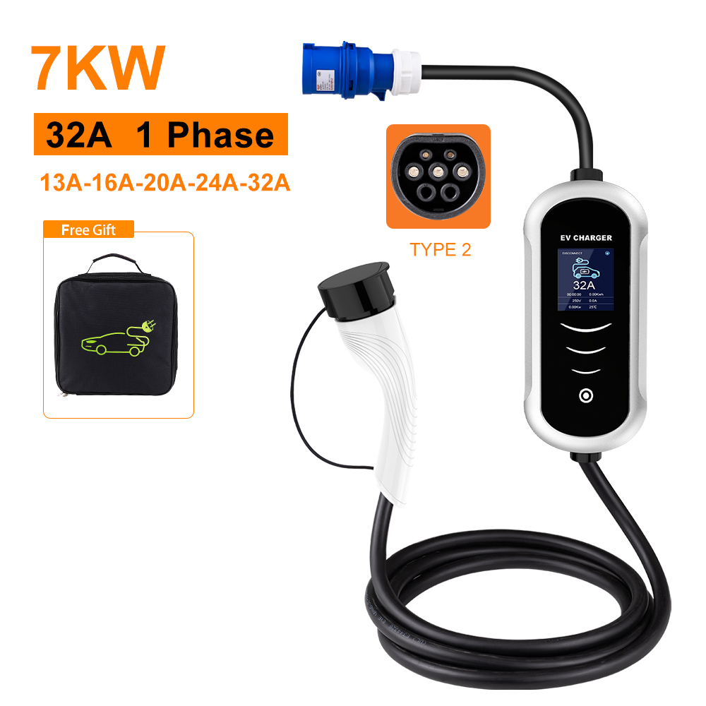 IPENGEN pengisi daya EV portab - Type 2 Portable Ev Charger 11Kw Cee ulasan dan harga