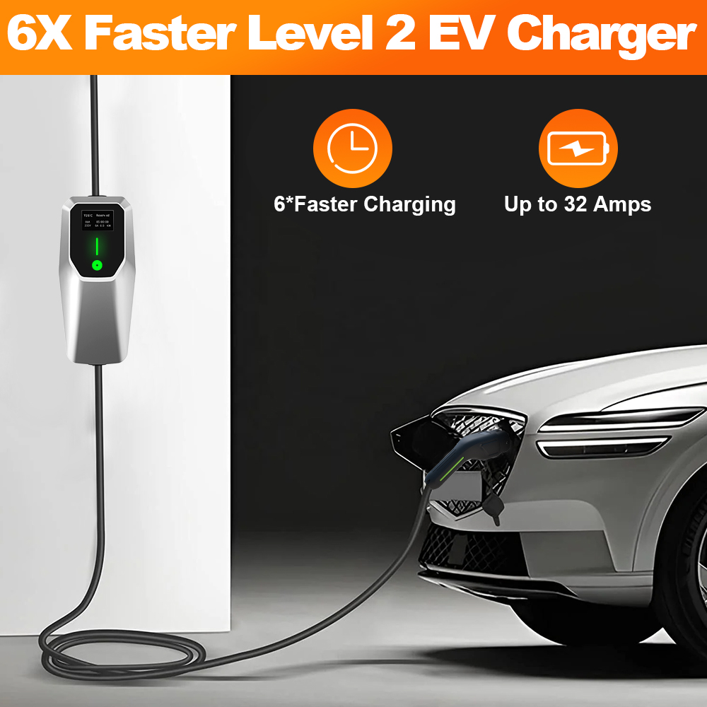 Pengisi Daya EV Junsun 32A Lev - J1772 Evse 32A Level 2 Charger ulasan dan harga
